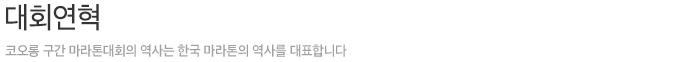 대회연혁